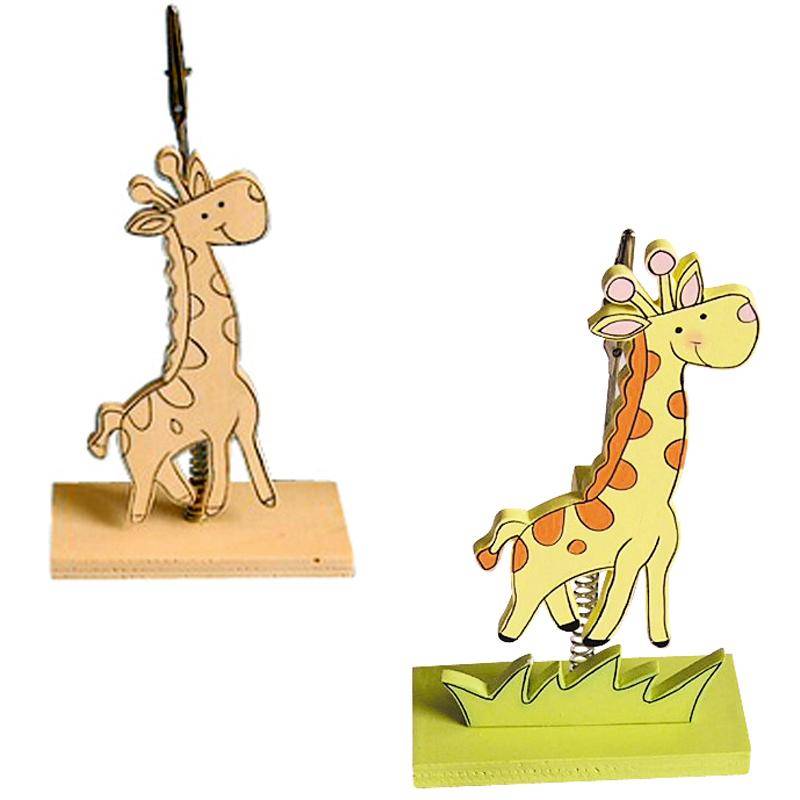 Fotohouder clip hout 051 giraffe