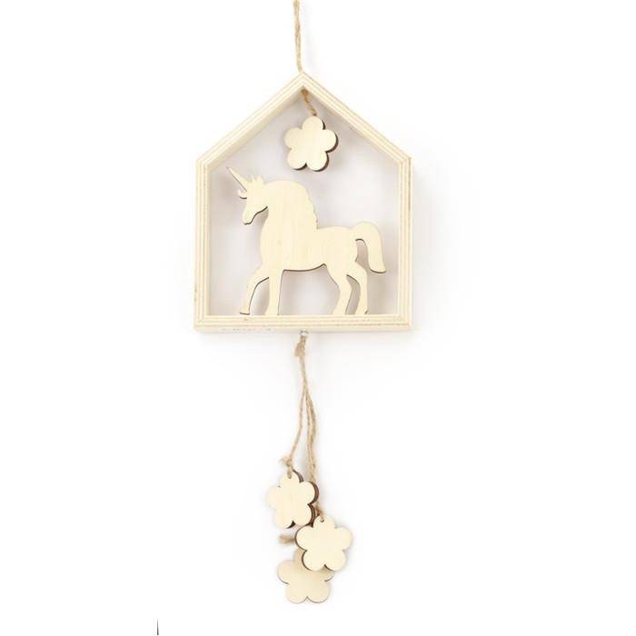 Houten hanger unicorn 101213 Graine creative