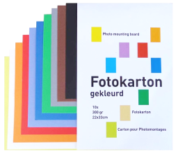 Blok fotokarton gekleurd 10 vel