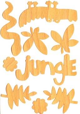Houten stickers 008 jungle | Pronty