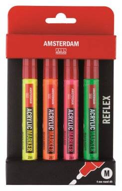 Amsterdam marker set fluor 4x4mm | Talens