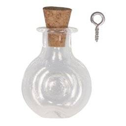 Mini glazen flesje rond 22-650 | Rayher