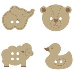 artemio houten knopen 14001705 dieren