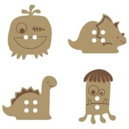 artemio houten knopen 14001702 monsters