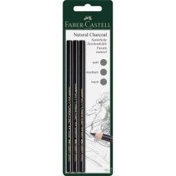 Natural charcoal potl 3st 117498 | Faber castell