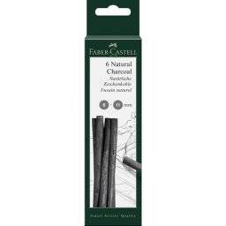 6 natural charcoal 6-11mm 129398 | Faber castell