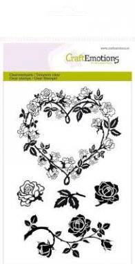 Clearstamps 1120 roses hearts | Craftemotions