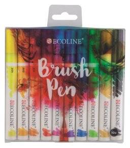 Ecoline brush pen set 10 kleuren | Talens