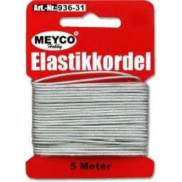 Elastisch koord zilver 936-31 | Meyco