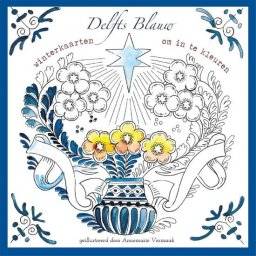 Delfts blauw winter kleurkaarten | BBNC