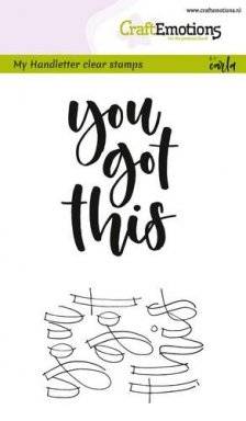 Clearstamp 1805 you got this | Craftemotions