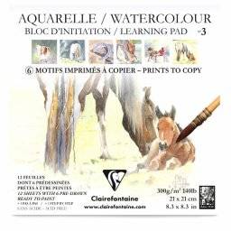 Aquarel kleurblok 21x21 nr.3 | Clairefontaine