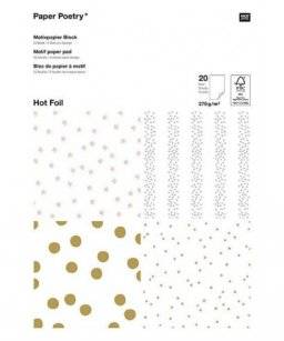 Papierblok foil wit dots 50.51 | Rico design