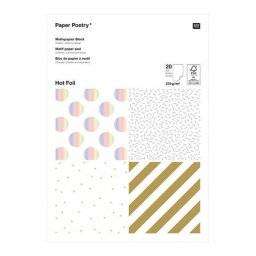 Papierblok foil wit strips 50.52 | Rico design