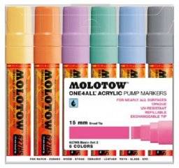 Markerset 627HS 6dlg pastel | Molotow