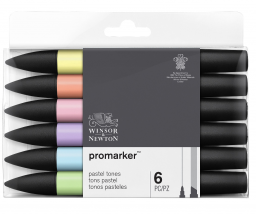 Promarkerset 6st pastel tones | Winsor & newton