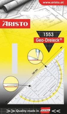 Geodriehoek 14 cm met greep 1553 | Aristo