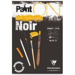 Paint-on papier blok A5 noir | Clairefontaine