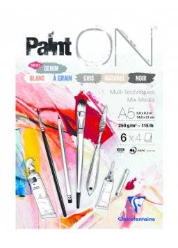 Paint-on mix media blok A5 | Clairefontaine