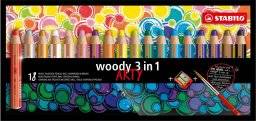 Woody set 18 kleuren + slijper | Stabilo