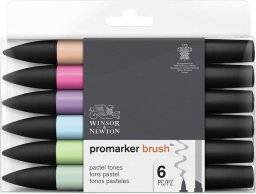 Brushmarkerset 6st. pastel tones | Winsor & newton