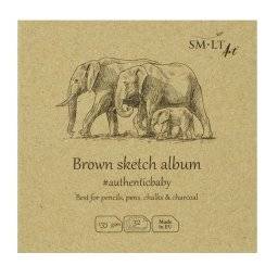 Mini brown sketch album 9x9 cm | Smlt