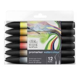 Promarker watercolour landscape | Winsor & newton