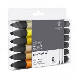 Promarkerset 6 st yellow tones | Winsor & newton