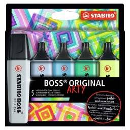 Boss arty set 5 coole kleuren | Stabilo