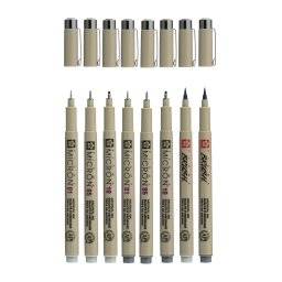 Pigma micron penset 8dlg grijs | Sakura