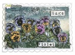 Clearstamp 4105 slimline violets | Craftemotions