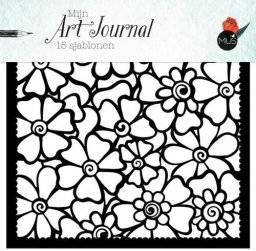 15 art journal sjablonen 20x20cm | Mus creatief