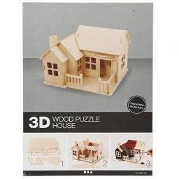 3D puzzel huis met terras 57875