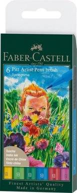 Pitt artist pen set 6 springtime | Faber castell