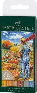Pitt artist pen set 6 harvest | Faber castell