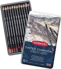Tinted charcoal potloden blik 12 | Derwent 
