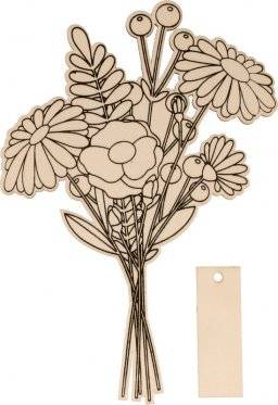 Bloemen silhouette hout 14003688 | Artemio