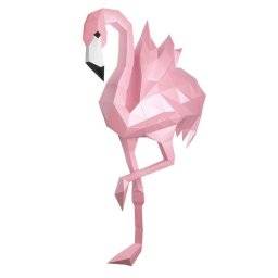 Papercraft 3D model flamingo | Wizardi