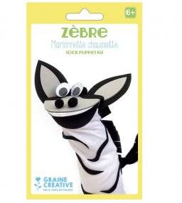 Knutselset handpop zebra 750520 | Graine creative 