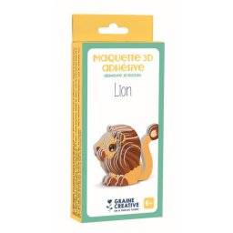 Adhesive 3D model lion 650946 | Graine creative 