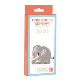 Adhesive 3Dmodel elephant 650947 | Graine creative