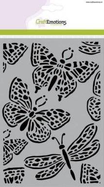 Stencil A5 1250 vlinders groot | Craftemotions