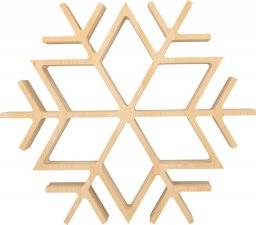 Houten sneeuwvlok XL per stuk | Artemio