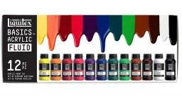 Basic acryl fluid set 12 kleuren | Liquitex 