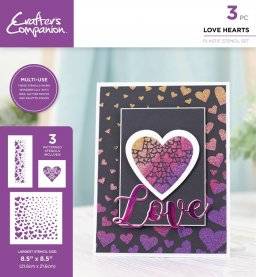 Sjabloonset love hearts | Crafters companion