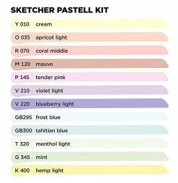 Sketcher set 12st pastell kit | Molotow