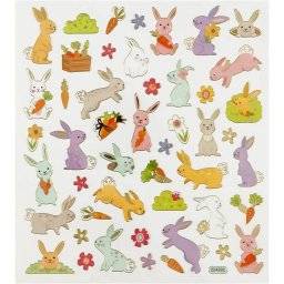 Paasstickers 29065 easter bunnys