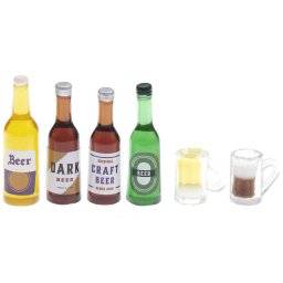 Miniatuur bier glas&fles 500520 | Rico design