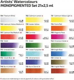 Aquarelset 21 nap monopigment | Rosa studio