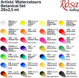 Aquarelset 28 nap botanical | Rosa studio